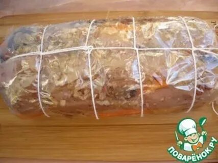 Рулет из курицы в рукаве