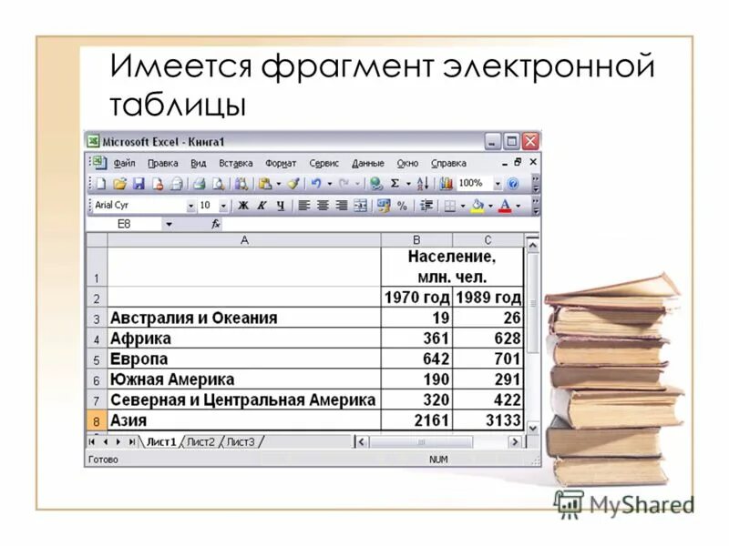 Имеется фрагмент. Части электронной таблицы. фрагмент электронной таблицы. прямоугольная часть электронной таблицы. электронные таблицы в юриспруденции.
