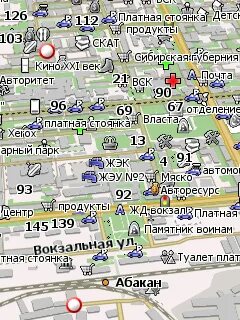 Карта абакана с улицами и домами