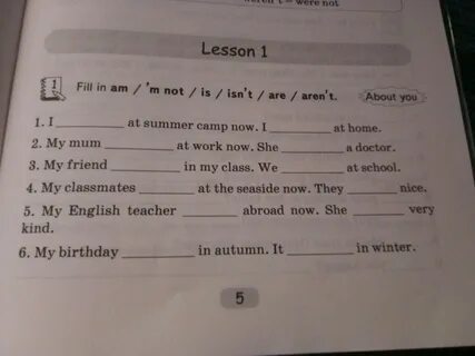 Write isn t or aren t