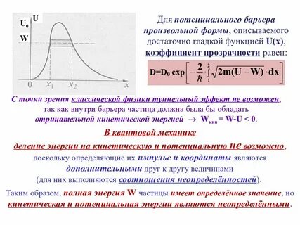 Формула коэффициента прозрачности