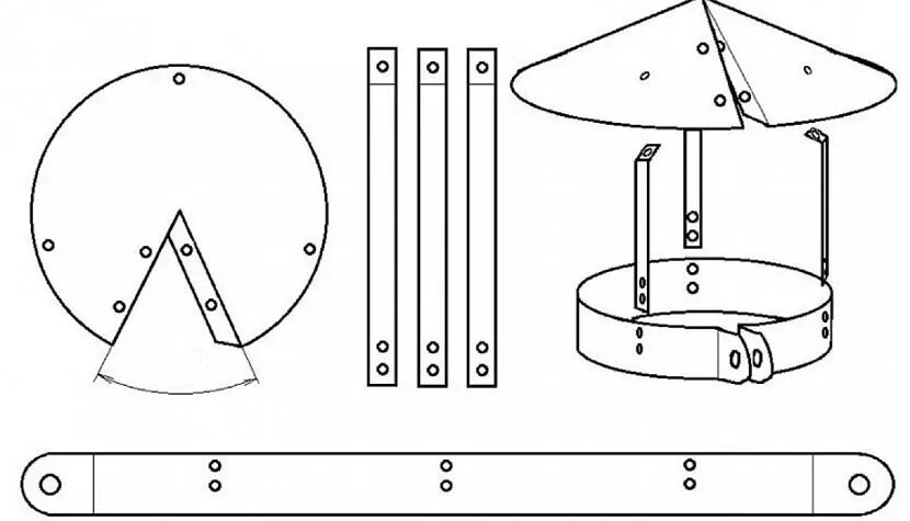 Схема колпака. Чертеж грибка на дымоход. Грибок на трубу дымохода своими руками чертежи. Грибок на трубу 110 мм чертеж. Зонт 110 дымоход чертеж.