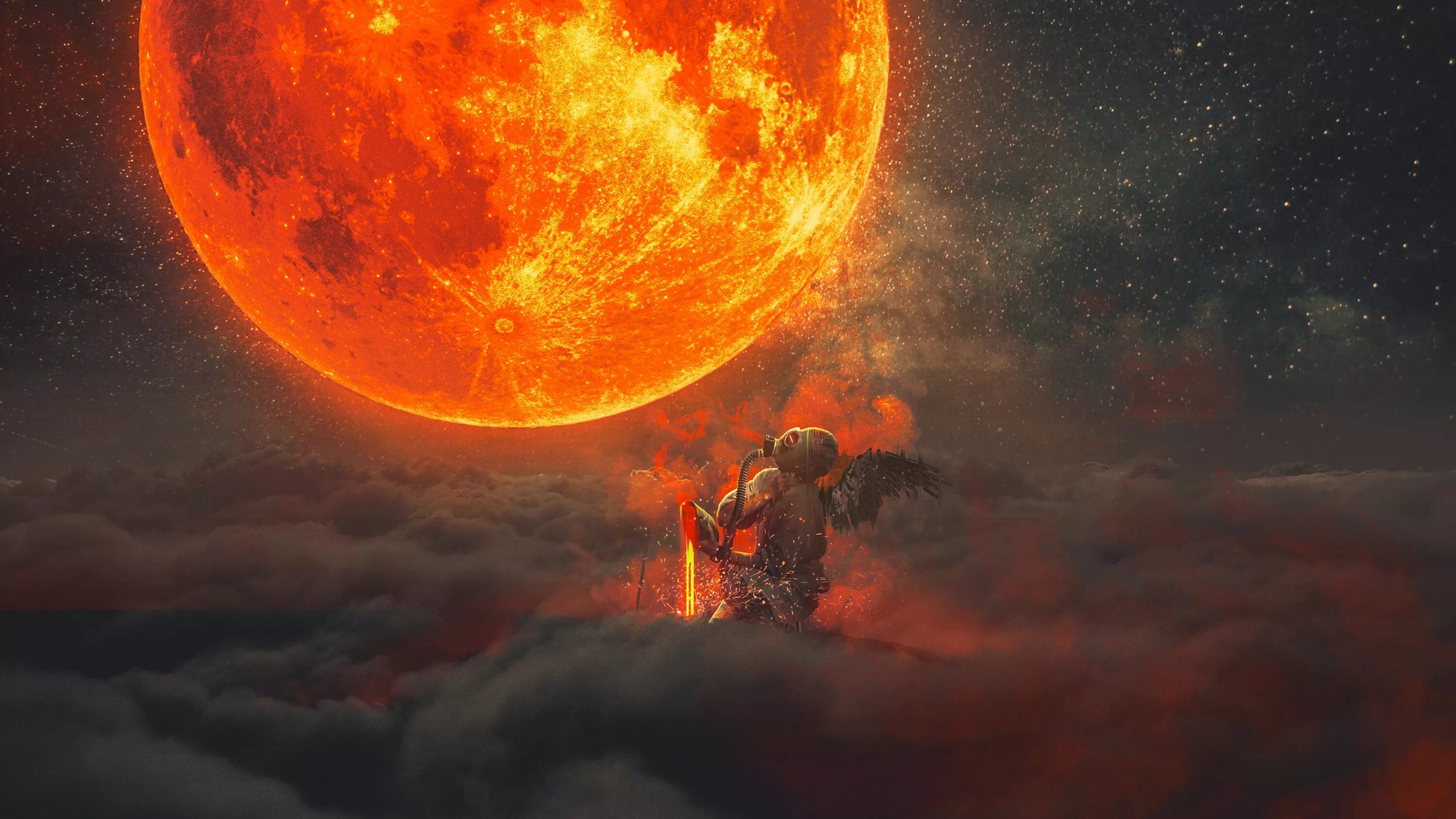 Убитое солнце. Солнце арт. солнце в космосе. солнце и луна. солнце фэнтези.