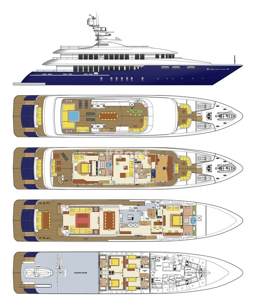 Планы палуб. План палуб мегаяхты. Яхта Ace 85 m план палуб. Яхта Octopus планировка палуб. Elan 42 моторная яхта план палуб.