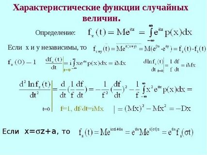 Характеристическая функция случайной величины