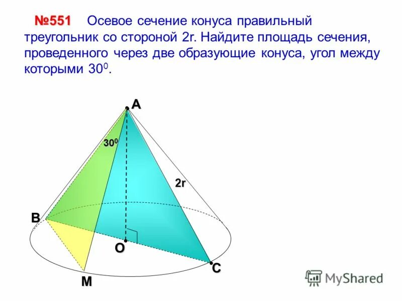 Площадь правильного треугольника со стороной 12. Площадь сечения конуса проведенного через 2 образующие. Осевое сечение конуса правильный треугольник. Осевое сечение конуса через две образующие. Площадь сечения конуса через 2 образующие.