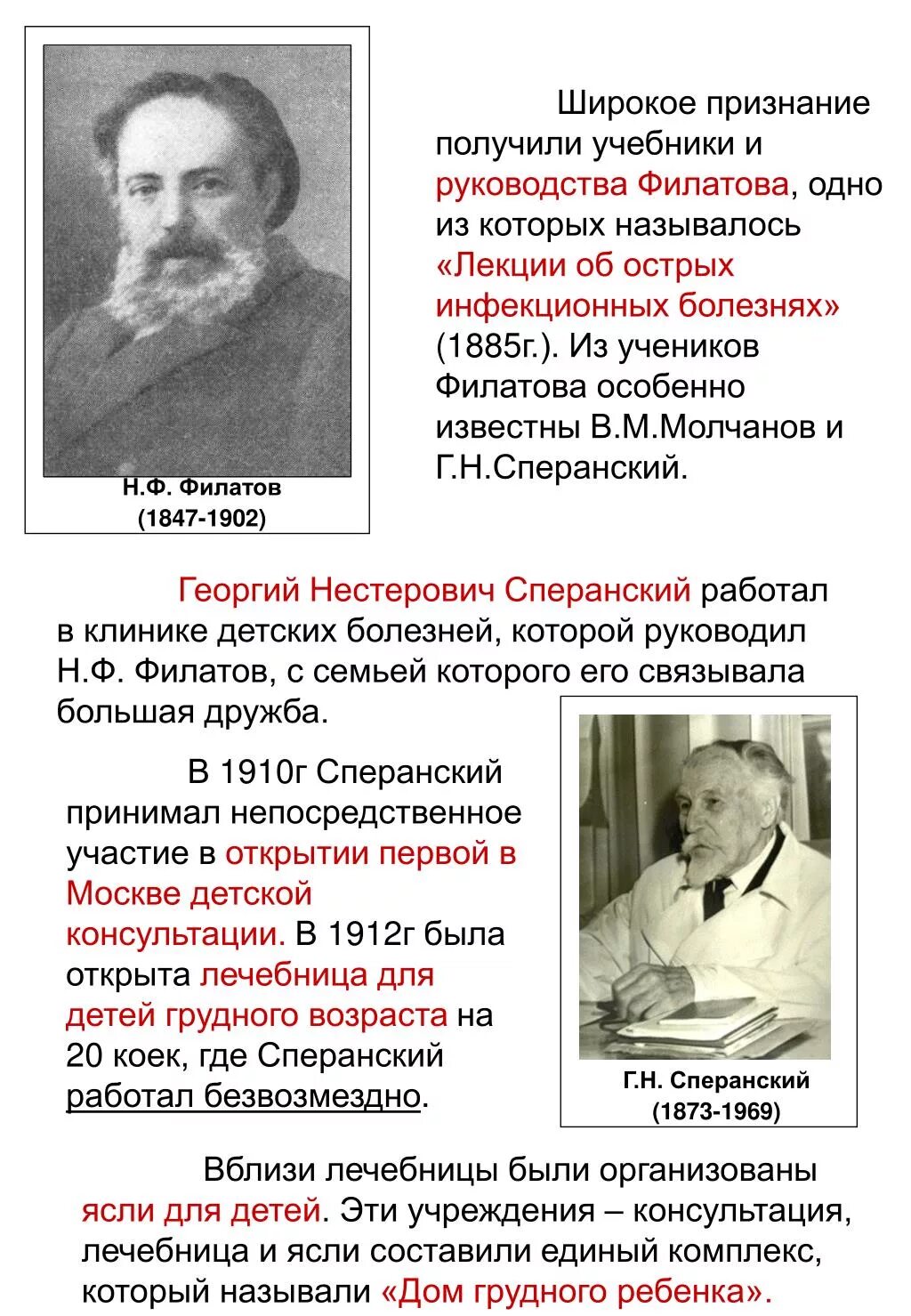 Педиатрия сперанского журнал. Н.Ф. Филатов (1847-1902 г.г.) – основоположник Отечественной педиатрии. Н.Ф.Филатов (1847-1902 г.г.) вклад кратко.