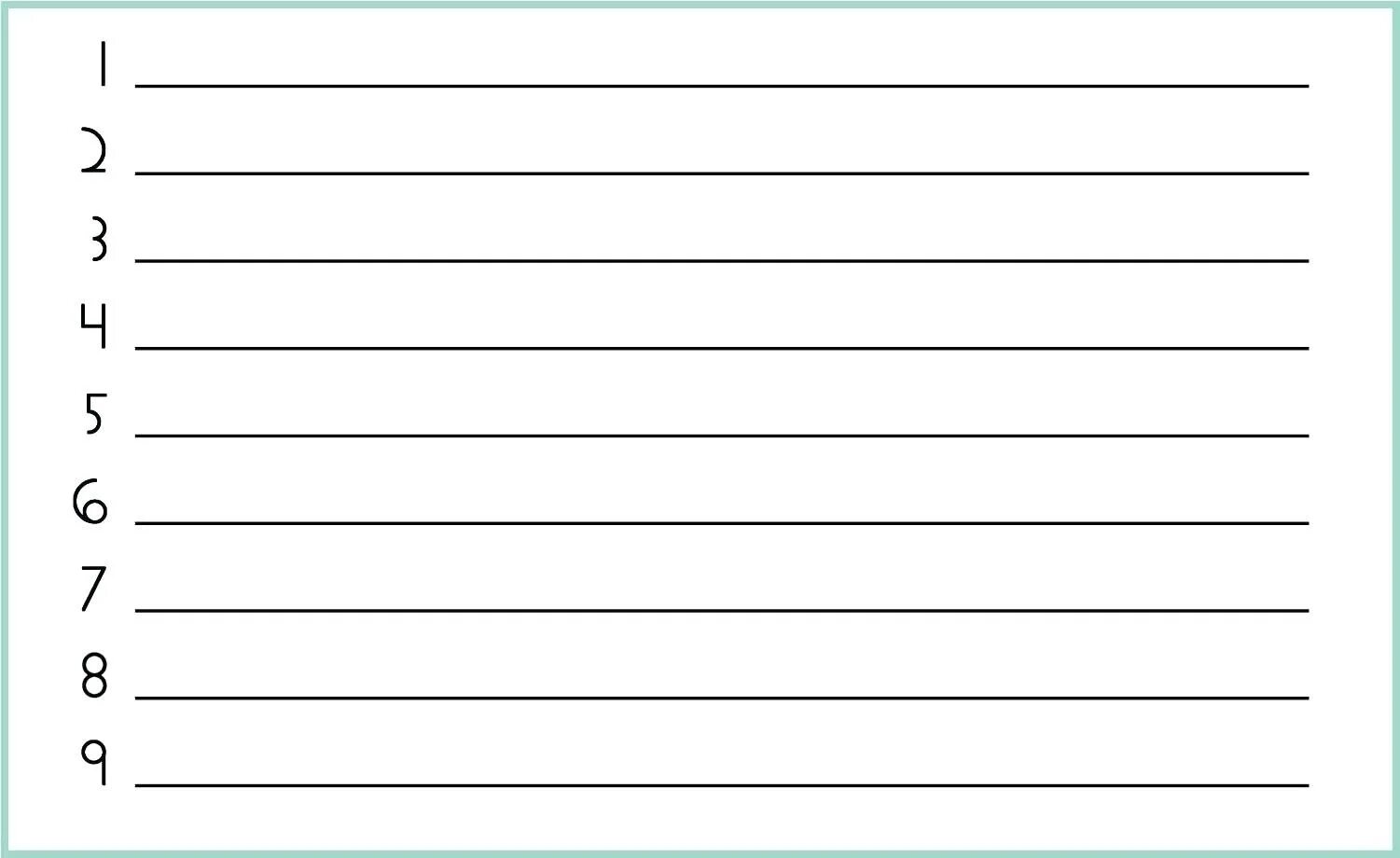 Line list