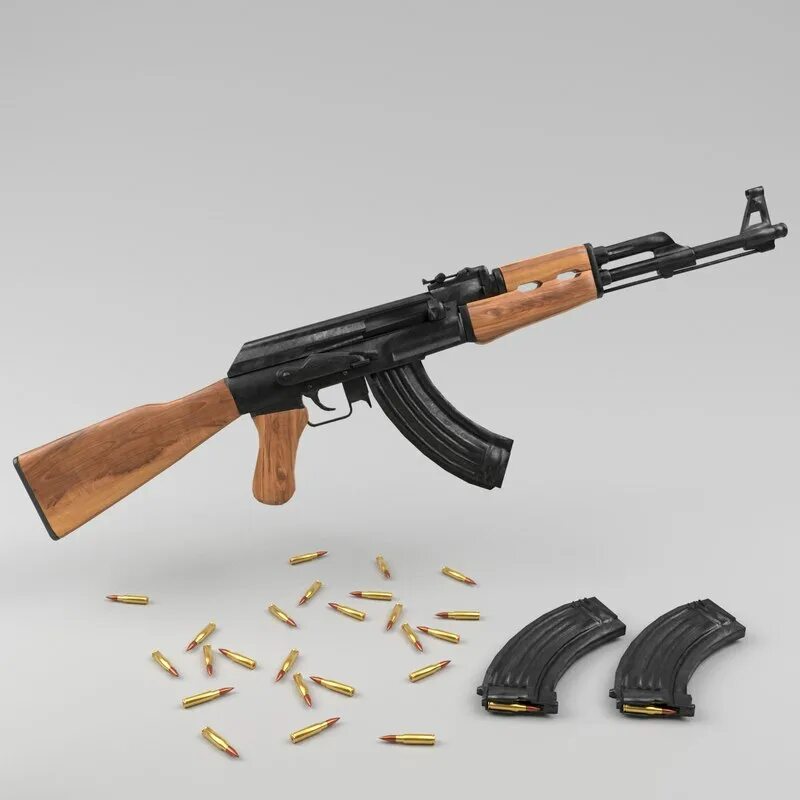 Сувенирный автомат. Модель АК 47 STL. AK 47 3d model.