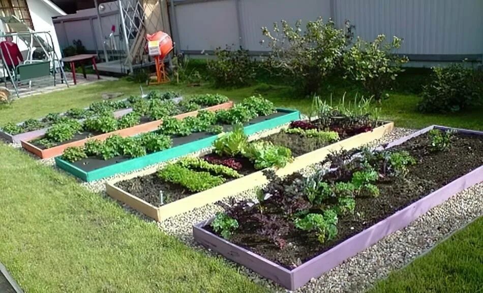 Делаем огород видео. Красивый огород. Высокие грядки. Мидлайнер грядки. Красивые грядки на огороде.
