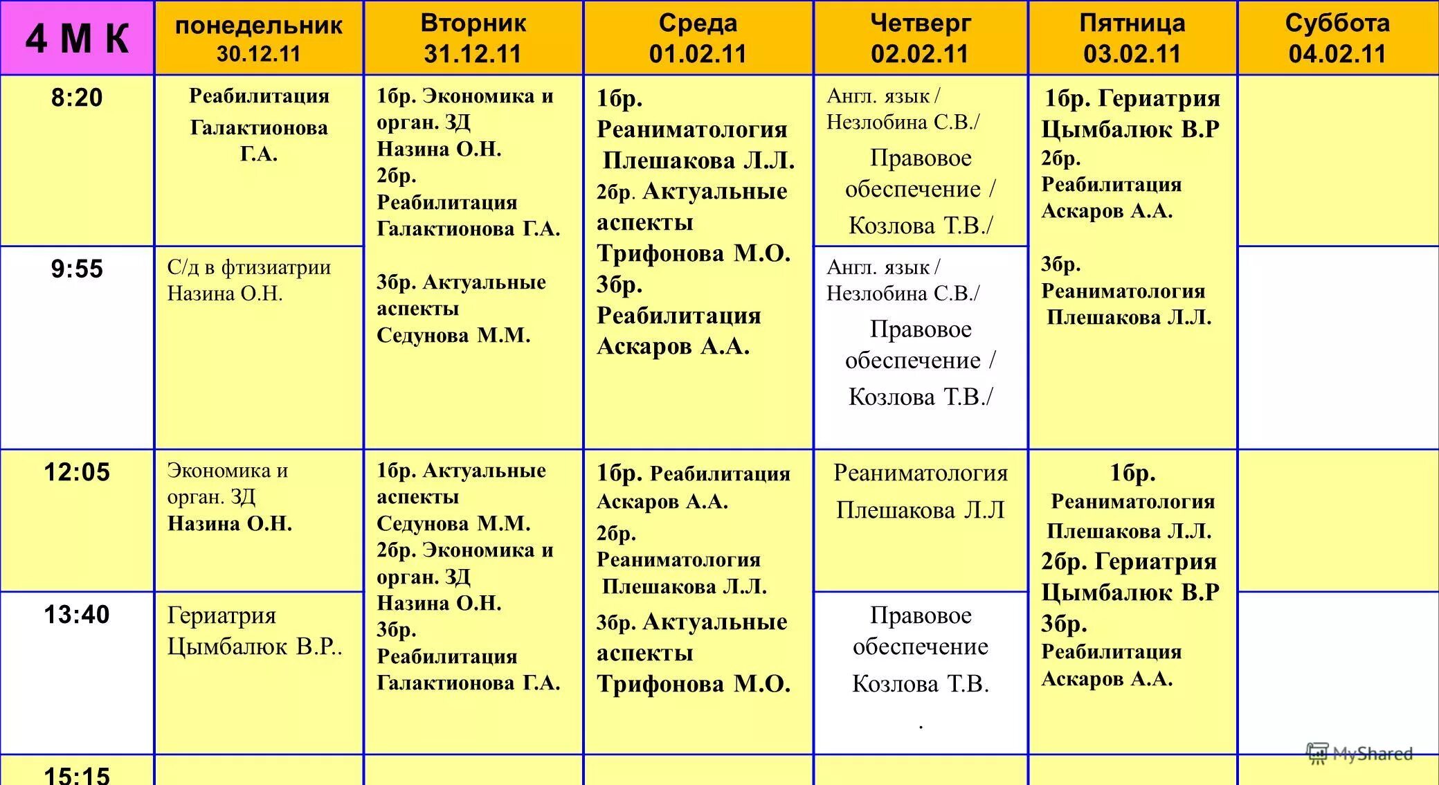 Итак давайте рассчитывать понедельник вторник среда