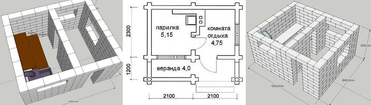 Сколько пеноблока на баню