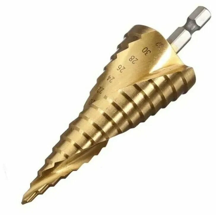 сверло ступенчатое с винтовой канавкой 4-20. Hss step drill 4-32 мм по металлу. треугольное долото. ступенчатое сверло с титановым покрытием. ступенчатое сверло с титановым покрытием.