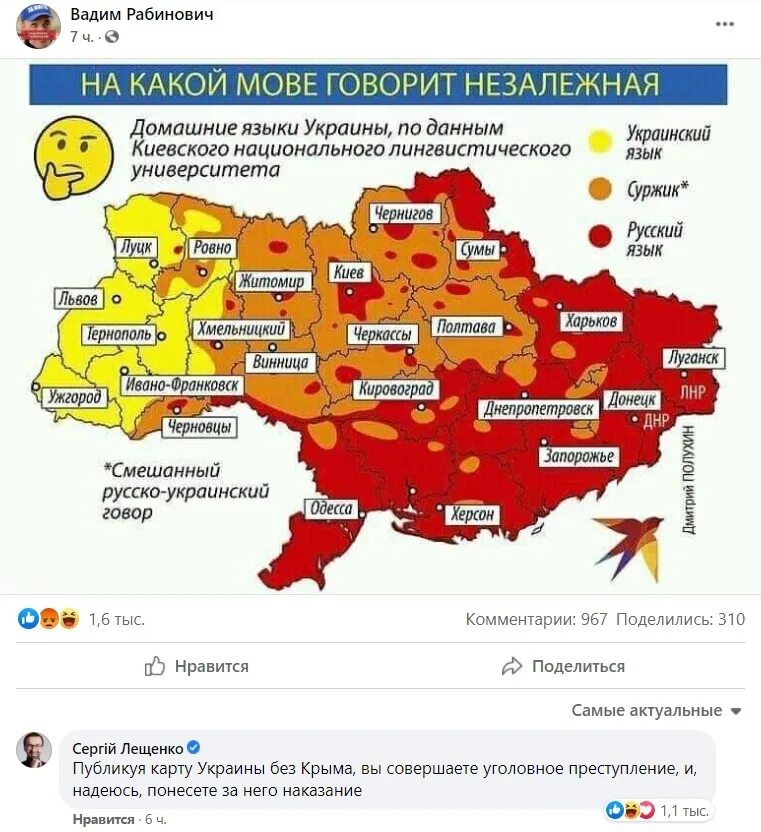 Что значит незалежная украина. Карта Украины. Украина на украинском языке. Языки Украины. Карта языков Украины.