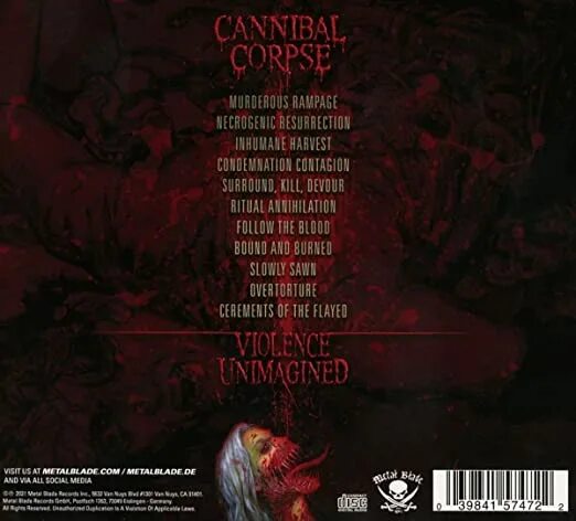 Scourge of iron cannibal. Cannibal corpse violence unimagined обложка альбома.