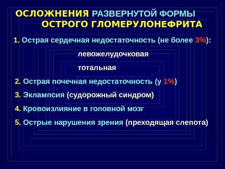 Осложнения постстрептококкового гломерулонефрита. Основные осложнения острого гломерулонефрита. Осложнения при остром гломерулонефрите. Осложнения острого гломерулонефрита. Сердечная недостаточность последствия