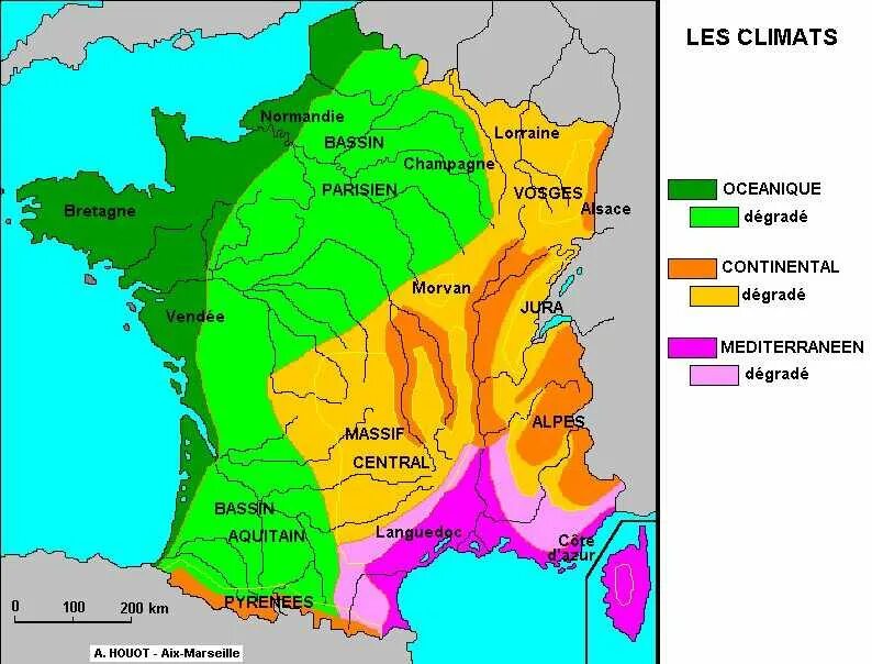 Климатическая карта Франции. Природные зоны Франции карта. Климат Франции карта. Климатические зоны Франции на карте. Климатические условия в разных частях германии