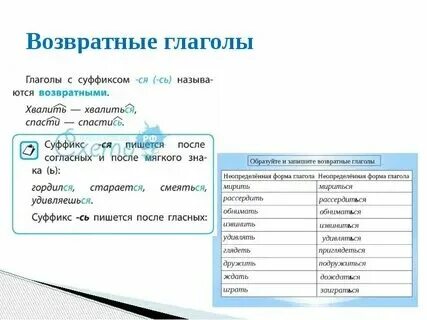 Стоит возвратный глагол