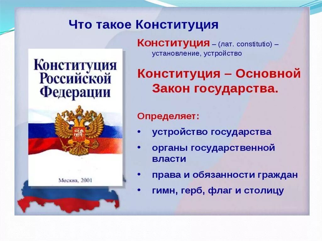 Сообщение о конституции россии кратко. Конституция Российской Федерации основные закон государства. Конституция основной закон. Конституция основной закон страны. Конституция России.