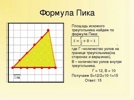 Как найти площадь по клеткам