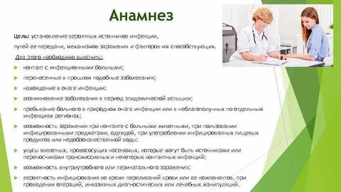 Виды анамнеза