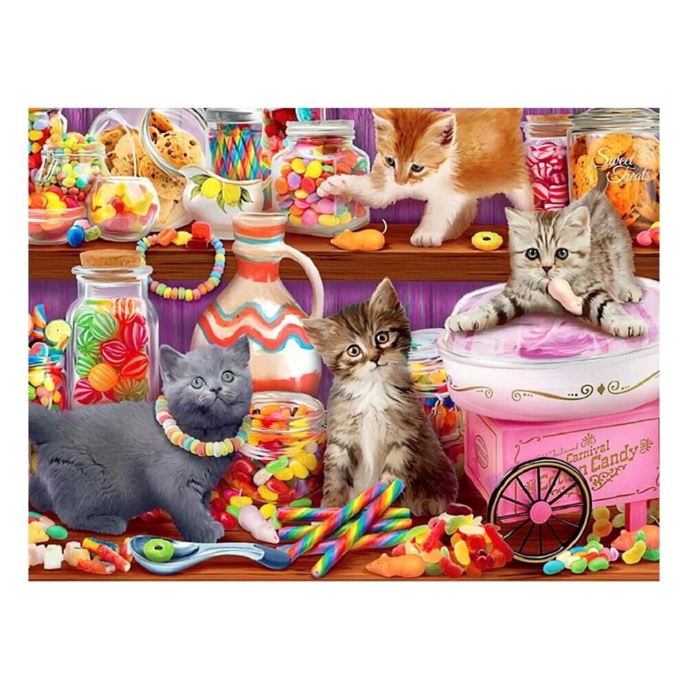 Магазин кошечек. Котята и сладости. Кошачьи сладости. Конфетный котик. Магазин котенок.