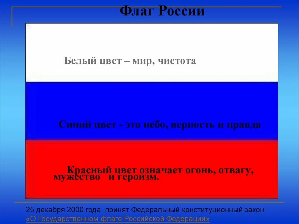 Полосы на флаге россии. Флаг РФ обозначение цветов. Символы цветов флага РФ. Что означают цвета российского флага. Что обозначают цвета флага России.