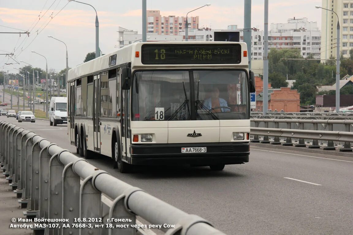 42 автобус гомель. Автобус МАЗ 107 066 Гомель.