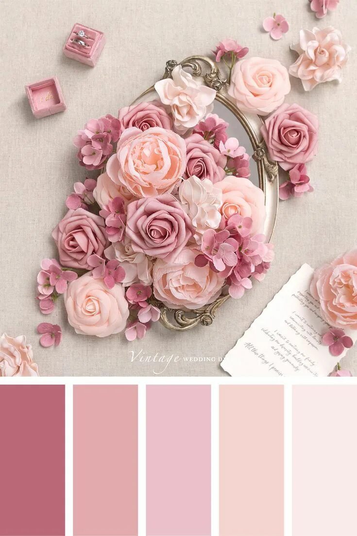 11 peaceful paint palettes inspired by the sea Color schemes, Blush color palett