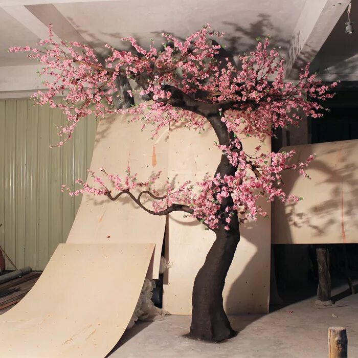 Искусственный бонсай Сакура. Большие декоративные деревья. Большие искусственные деревья.