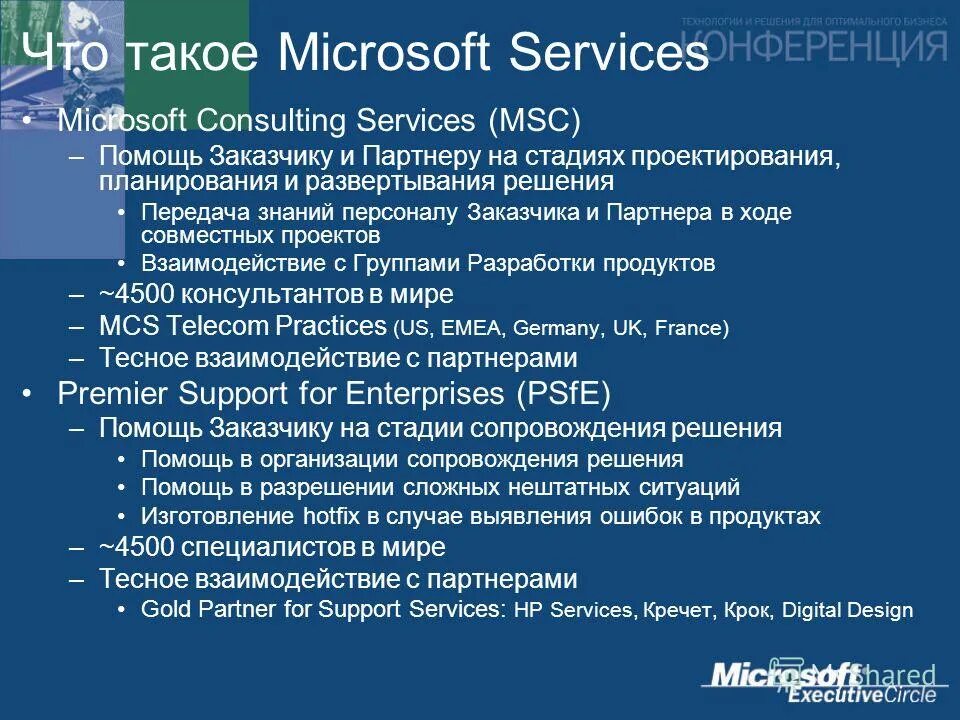 Microsoft services