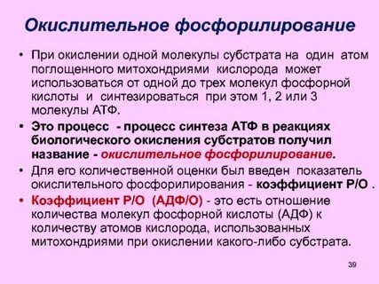 В окислительном фосфорилировании участвуют