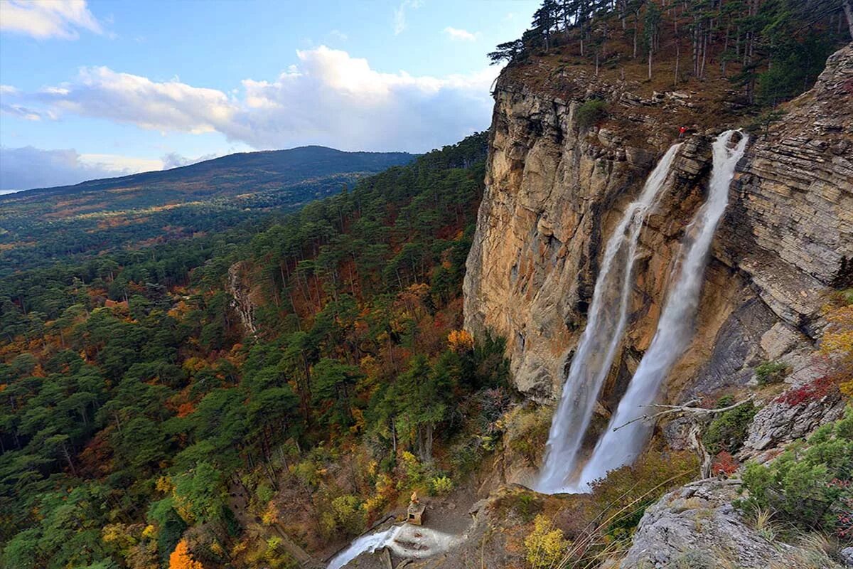 Самый большой водопад в крыму. Водопад Учан-Су Крым. Учан Су Ялта. Водопад Учан-Су Ялтинский заповедник. Водопад Учан-Су Крым ай Петри.