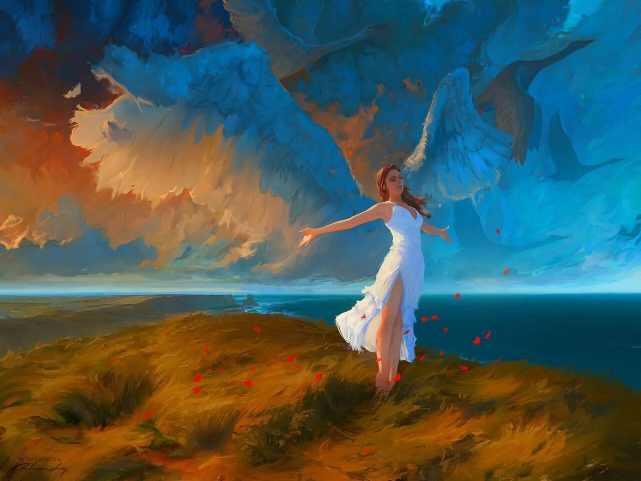 Песня ты мне крылышки приставил. Artem rhads Chebokha картины художник.