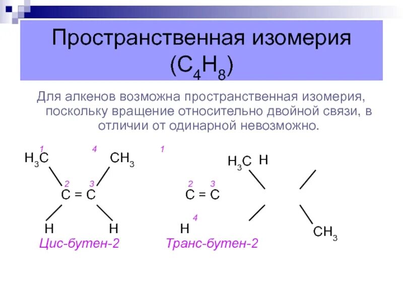 Изомерия невозможна