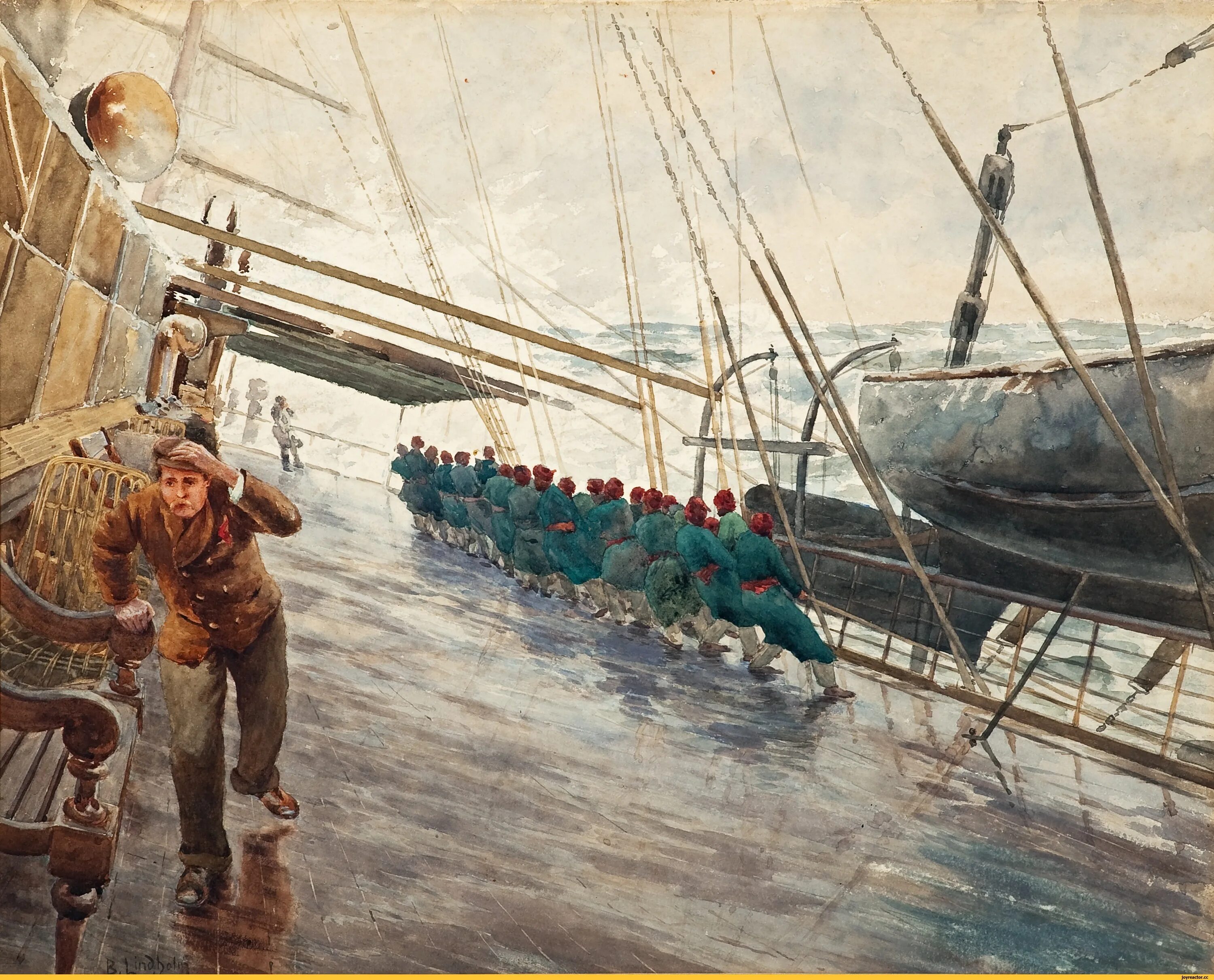 Мелкие брызги оседают на палубе корабля. Крузенштерн палуба. Регата яхтсмены шторм. Палуба корабля. Мелкие брызги оседают на палубе корабля.