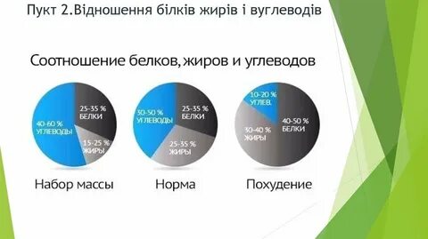 Соотношение белка и жира