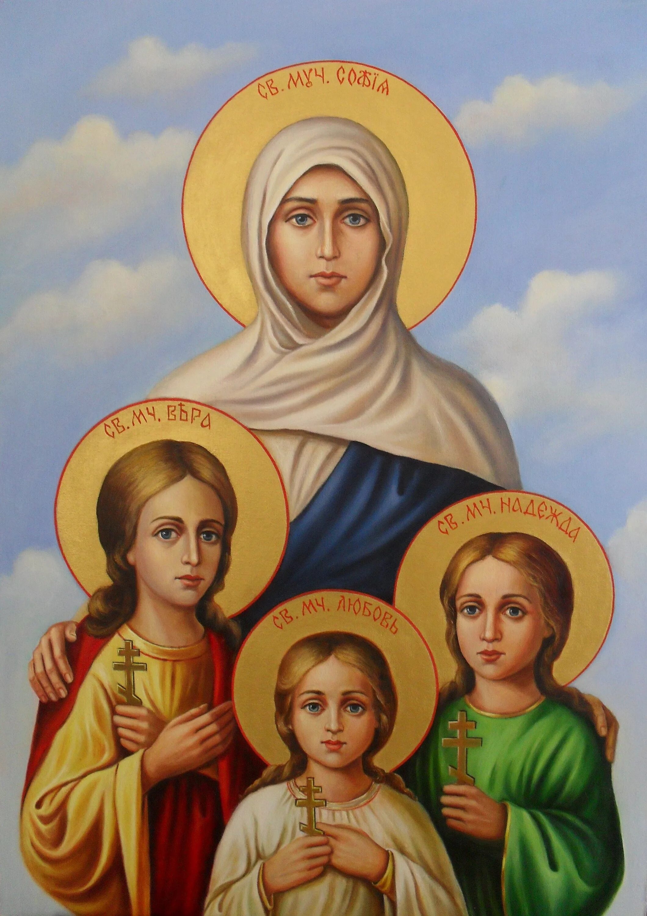 Мати святая. Икона веры надежды Любови и матери Софии.