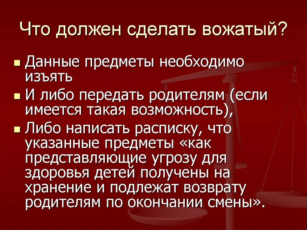 Вожатый значение. Что должен делать вожатый. что нельзя делать вожатым.