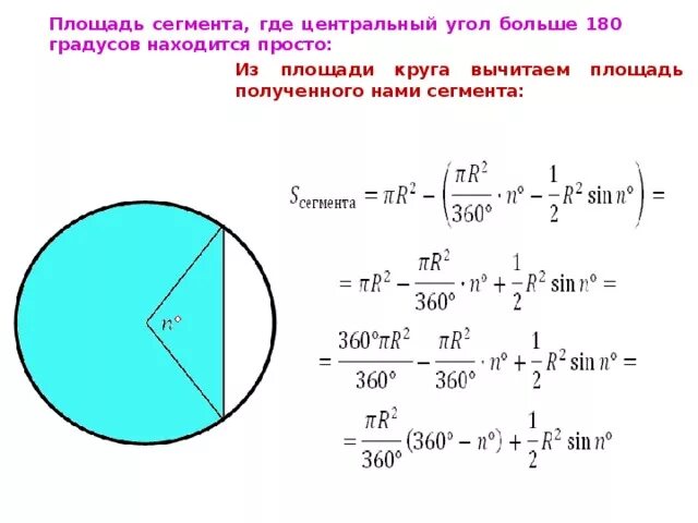 Найти длину сегмента окружности. Площадь усеченной окружности формула. Формула кругового сегмента. Формулы для вычисления площади круга сектора сегмента. Вычислите площадь кругового сегмента.