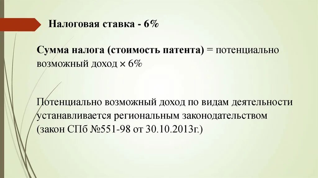 Патент годовой доход