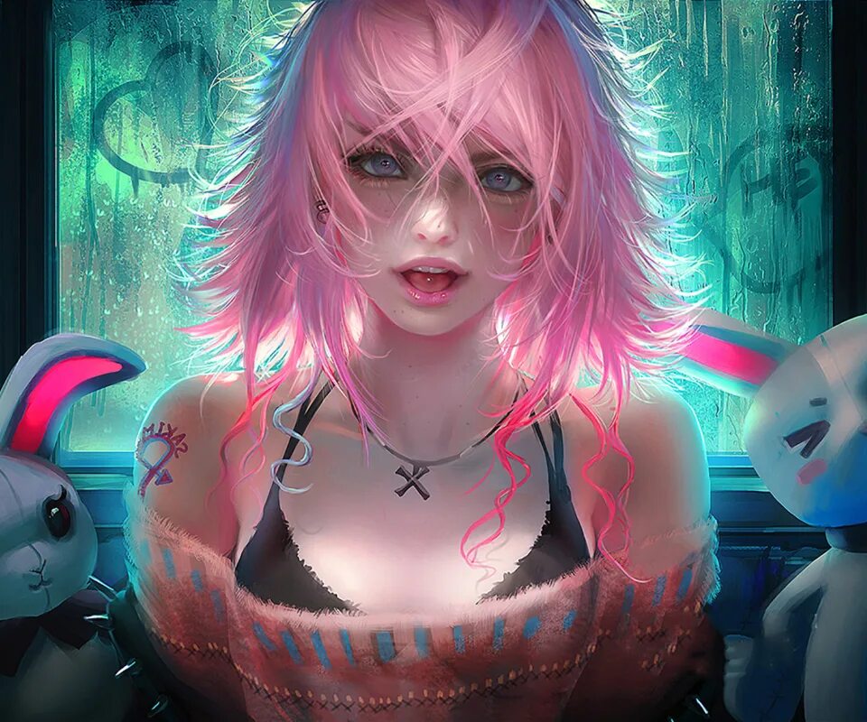 Девушка с розовыми волосами арт. Девочка геймер розовые волосы арт. Сакими Чан. Страшная девушка с розовыми волосами арт.