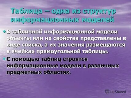 Модель представляет собой систему