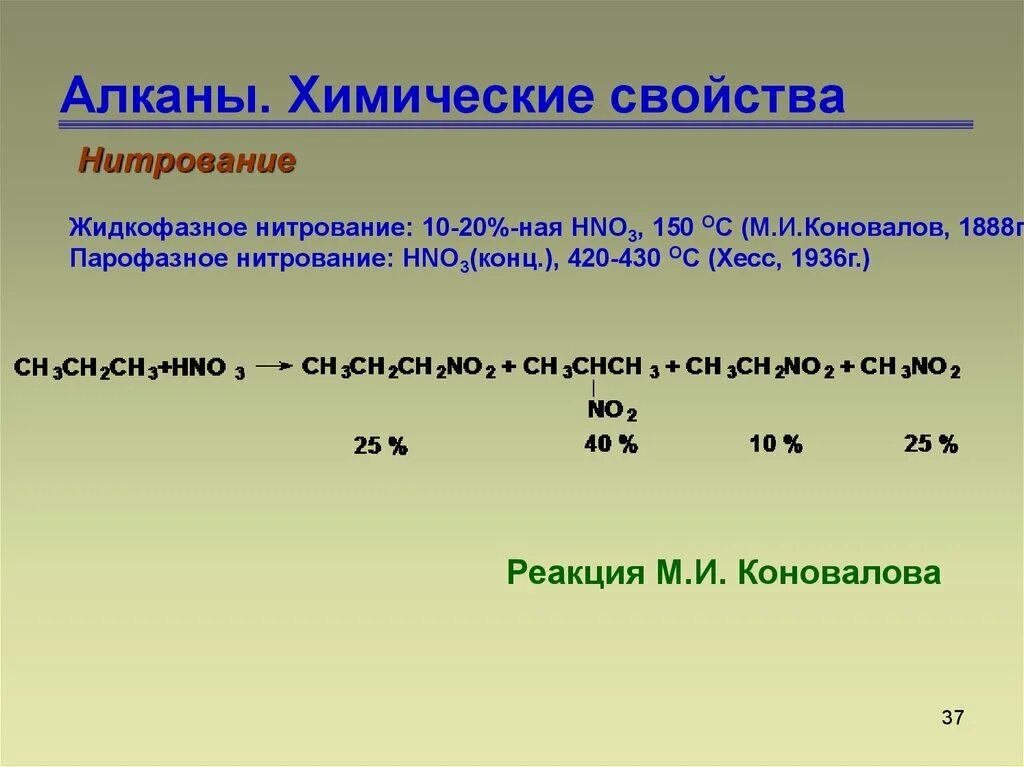 Бутан химические свойства