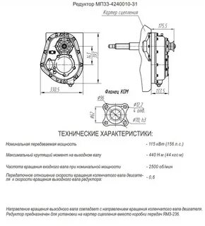 Вращающие моменты на валах редуктора