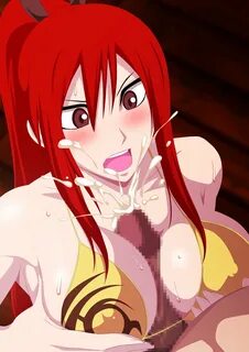 lime (purple haze), erza scarlet, fairy tail, censored, bikini, breasts, cu...