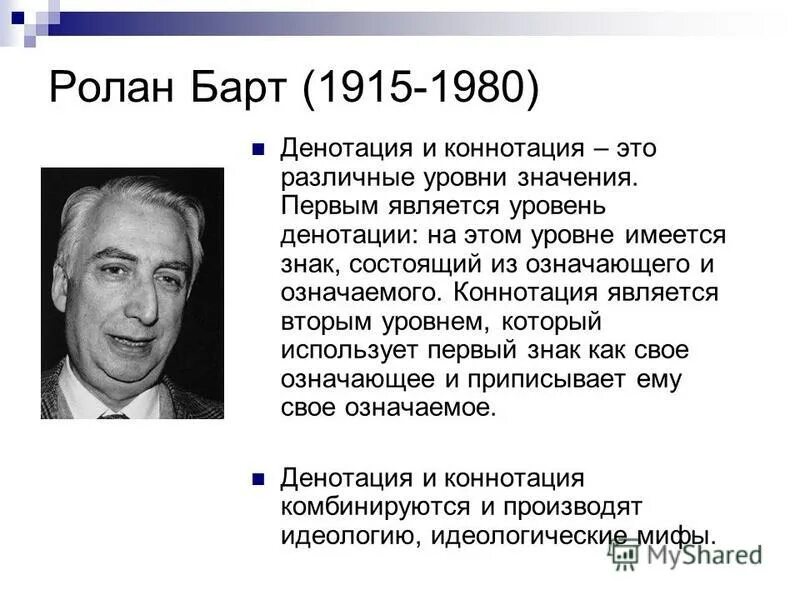 Семиотика р барта. Семиотика р барта