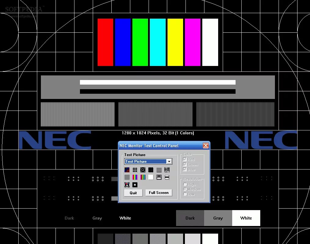 Монитор тест программа. Nec monitor test. графический тест монитора. test pattern generator. .nec monitor test - для windows.