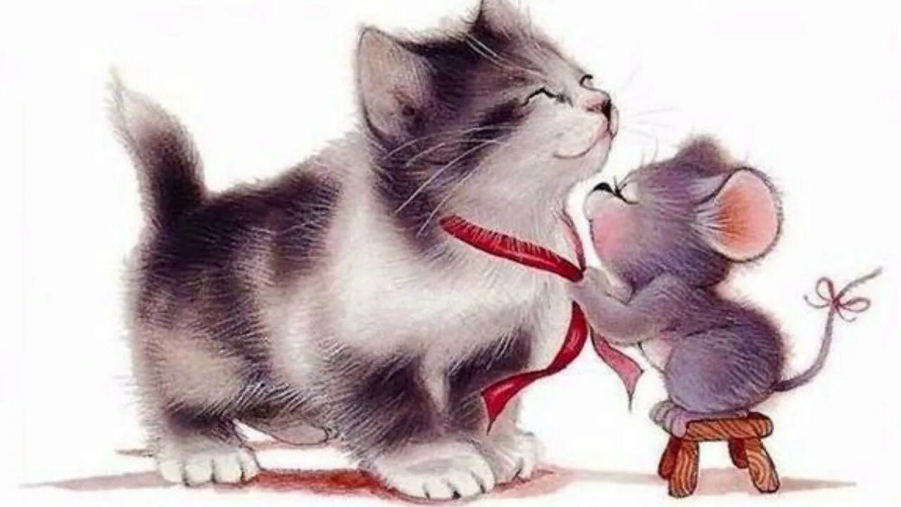 Сладких снов. Кошки подруги. Кошка рисунок. Семья кошек. Дай картинок кошек картинок.