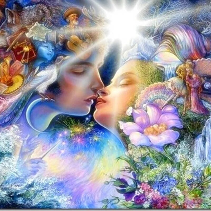 близнецовые пламена вместе. томаш ален копера картины. мужчина и женщина арт. объятия живопись. любовь эзотерика.